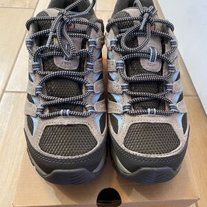 Merrell Moab 3 WP Gray and Sky Blue Hiking 🥾 boots